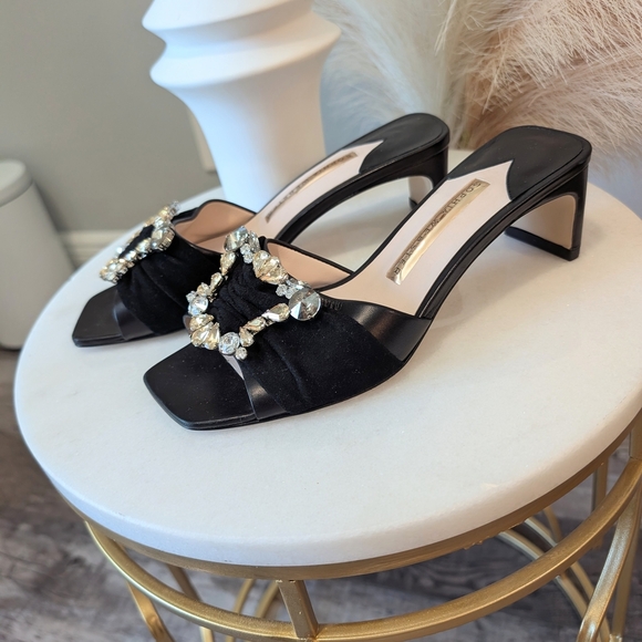 Sophia Webster Black and Gold Heels - Picture 3 of 8